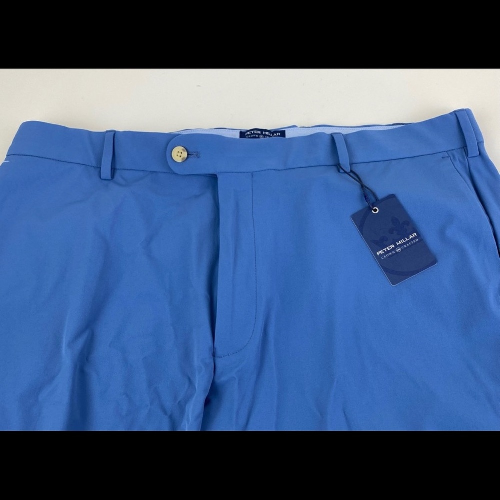 NWT Peter Millar Crown Crafted Performance Golf Pants LUNAR Blue 38x34 $165